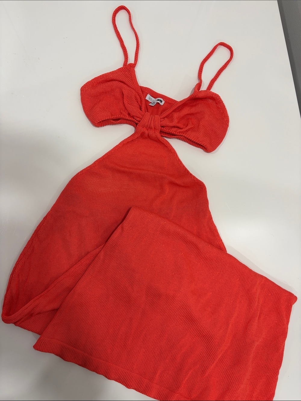 Fashion Nova Peach Knit Cutout Dress
